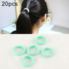 20pcs / Pack Girls Kids Rubber Bands Ponytail Holder Elastic Hair Bands(Green)