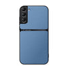 For Samsung Galaxy S21+ 5G Litchi Leather Magnetic Full Coverage Shockproof Phone Case(Blue)