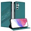 For Samsung Galaxy A34 5G Embossed Multi-functional Wallet Retro Leather Phone Case(Dark Green)
