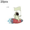 20 PCS Children Waterproof Space Luminous Tattoo Stickers(Ci-103)