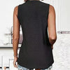 Women Spring Summer Round Neck Printed Vest T-Shirt Top, Size: S(Black)