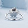 BSR449-7 S925 Sterling Silver White Gold Plated Zircon Rose Ring Hand Decoration