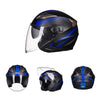 GXT 708 Electric Vehicle Dual Lens Helmet Four Seasons Safety Helmet, Size: M(Matte Black)