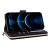 For iPhone 12 Pro Max Nine-card Slots Zipper Wallet Bag Leather Phone Case(Dark Purple)