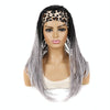 Colored Small Dirty Braid Wig Headgear Hair Band Style Small Braid Wig Headgear(1BTGRAY#7 Leopard Print)