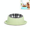Non-Slip Stainless Steel Cat & Dog Bowl, Green