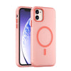 For iPhone 11 MagSafe Frosted Translucent TPU + PC Full Coverage Phone Case(Red)