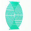 Motorcycle Rim Stickers Personality Wheels Modified Decals(Green)