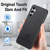 For Samsung Galaxy A33 5G Twill Fabric Leather Skin Back Phone Case(Black)