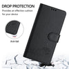 For Asus ROG Phone 8 Cat Rat Embossed Pattern RFID Leather Phone Case with Lanyard(Black)