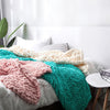 Handmade Thick Wool Knitted Blanket Sofa Chenille Stick Knitted Blanket, Size: 80 x 100 CM(Pink)