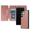 For Samsung Galaxy S25 Ultra 5G Multifunctional 7-Card Wallet Leather Phone Case(Rose Gold)