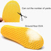 1 Pair Sports Shock Absorption Breathable Soft Thick Sweat Absorbent Insoles for Men / Women, Size: S(35-41 Yards)(Yellow)