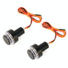 Pair Motorcycle Turn Double Light Grip Bar Plug Strobe Side Marker End LED Handlebar Lamp, Yellow and White Light