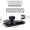 Windproof Canopy Fixed Tent Clip Rope Buckle Set 10 Clips+10 Black Ropes+10 Black Fast Hangings