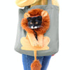 Lion Canvas Expandable Pet Carrier Bag, Small, Dark Grey
