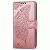 For Asus ROG Phone 3 ZS661KS Butterfly Love Flower Embossed Horizontal Flip Leather Case with Bracket / Card Slot / Wallet / Lanyard(Rose Gold)