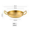 Thickened Stainless Steel Double Ears Pan Seafood Rice Pan Fried Chicken Tray, Size: 28cm Golden