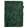 For Amazon Kindle Paperwhite 12th 2024 Fortune Tree Pressure Flower Smart Leather Tablet Case(Green)