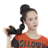 Bubble Shape Fluffy Curly Hair Drawstring Net Bag Fake Ponytail(Black 1B #)