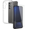 For Samsung Galaxy S24 FE 5G NORTHJO Transparent TPU Phone Case with Tempered Glass Film(Transparent)
