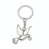 Metal Peace Dove Keychain Decorative Pendant, Model: X-1498