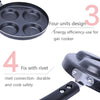 Multifunction Nonstick Frying Pan Aluminium Alloy 4 Units Cookware Fry Egg Pan Pancake Steak Pan for Gas Cooker(10 Inch Round)