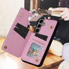 For Samsung Galaxy S25+ 5G Printed Double Buckle RFID Anti-theft Phone Case(Pastoral Rose)