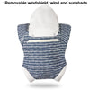 Kangaroo Baby Portable Multifunctional Baby Carrier Front Hold Baby Breathable Carrier(White Strips On Blue Background)