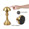 Retro Bar USB Rechargeable Metal Touch Desk Lamp, Specification: Gold(B Model)