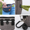 MOVEPEAK Dog Treat Bag, Grey, Waist/Shoulder, Lead Attachment
