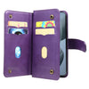 For Redmi K70 Multi-Function Wallet 10 Card Slots Leather Phone Case(Violet)
