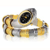 Snake Shape Bracelet Diamonds-plated Quartz Watch(Interval Gold)