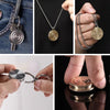 Decompression Pendant Gyro Pendant Necklace Key Chain Reduce Pressure Toy, Color: Brass Fine Ripple