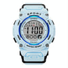 SYNOKE 9810 Multifunctional Luminous Waterproof Student Sports Watch(Smog Blue)