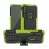 For Alcatel 3L (2020) Tire Texture Shockproof TPU + PC Protective Case with Holder(Green)