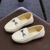 K3 Lightweight Anti-Skid Dance Bean Shoes Children Small Leather Shoes, Size: 30(White)