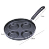 Multifunction Nonstick Frying Pan Aluminium Alloy 4 Units Cookware Fry Egg Pan Pancake Steak Pan for Gas Cooker(10 Inch Round)