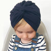 Baby Hat Cotton Soft Turban Knot Summer Bohemian Kids Girls Newborn Cap(Gray)