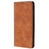 For Samsung Galaxy S25 5G Skin Feel Magnetic Leather Phone Case(Light Brown)