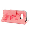 For Galaxy S8 Butterflies Embossing Horizontal Flip Leather Case with Holder & Card Slots & Wallet & Lanyard(Pink)