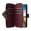 For Samsung Galaxy A14 Nine-card Slots Zipper Wallet Bag Leather Phone Case(Wine Red)