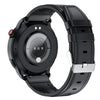 T52 1.39 inch IP67 Waterproof Leather Band Smart Watch Supports Bluetooth Call / Blood Oxygen / Body Temperature Monitoring(Black)