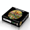 Round Puzzle Cartoon Plane Puzzle Jigsaw Toy 1000 PCS(Dinosaur)