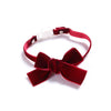 Velvet Bow Collar for Cats, Dogs & Rabbits - Red, Small (17-30cm)