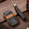 Hallmo Car Cowhide Leather Key Protective Cover Key Case for Subaru Forester(Black)
