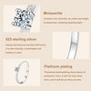 MSR058 S925 Sterling Silver Mossian Stone Ring Platinum Plating Ring(8)