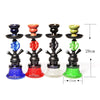 019-MZ729 Double Tube Glass Hookah (Blue)