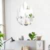 2pcs /Set Acrylic Flame Mirror Stereo Wall Stickers Home Decoration Soft Mirror(Silver)