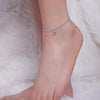 Sterling Silver Heart Double Layer Anklet